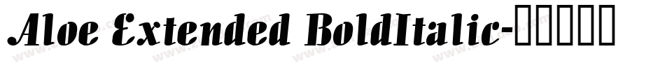 Aloe Extended BoldItalic字体转换